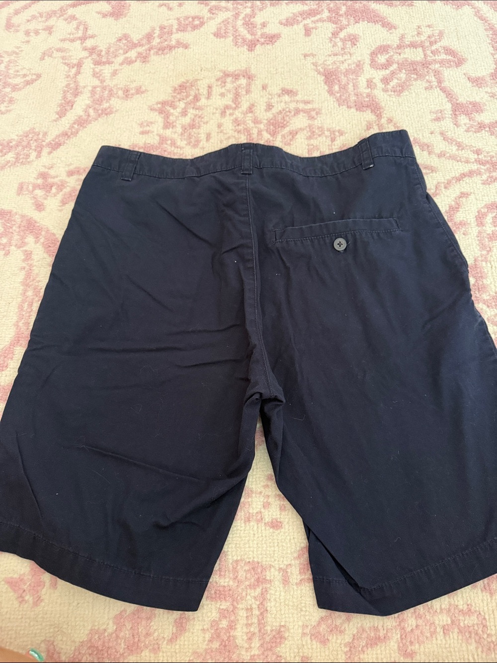 Men's Navy Cotton Shorts - Picture 3 of 3